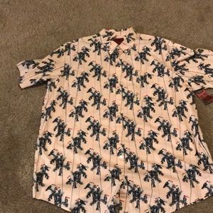 Men’s bird print shirt